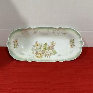 Vintage Oblong Serving Dish Porcelain China Beautiful 12" Germany